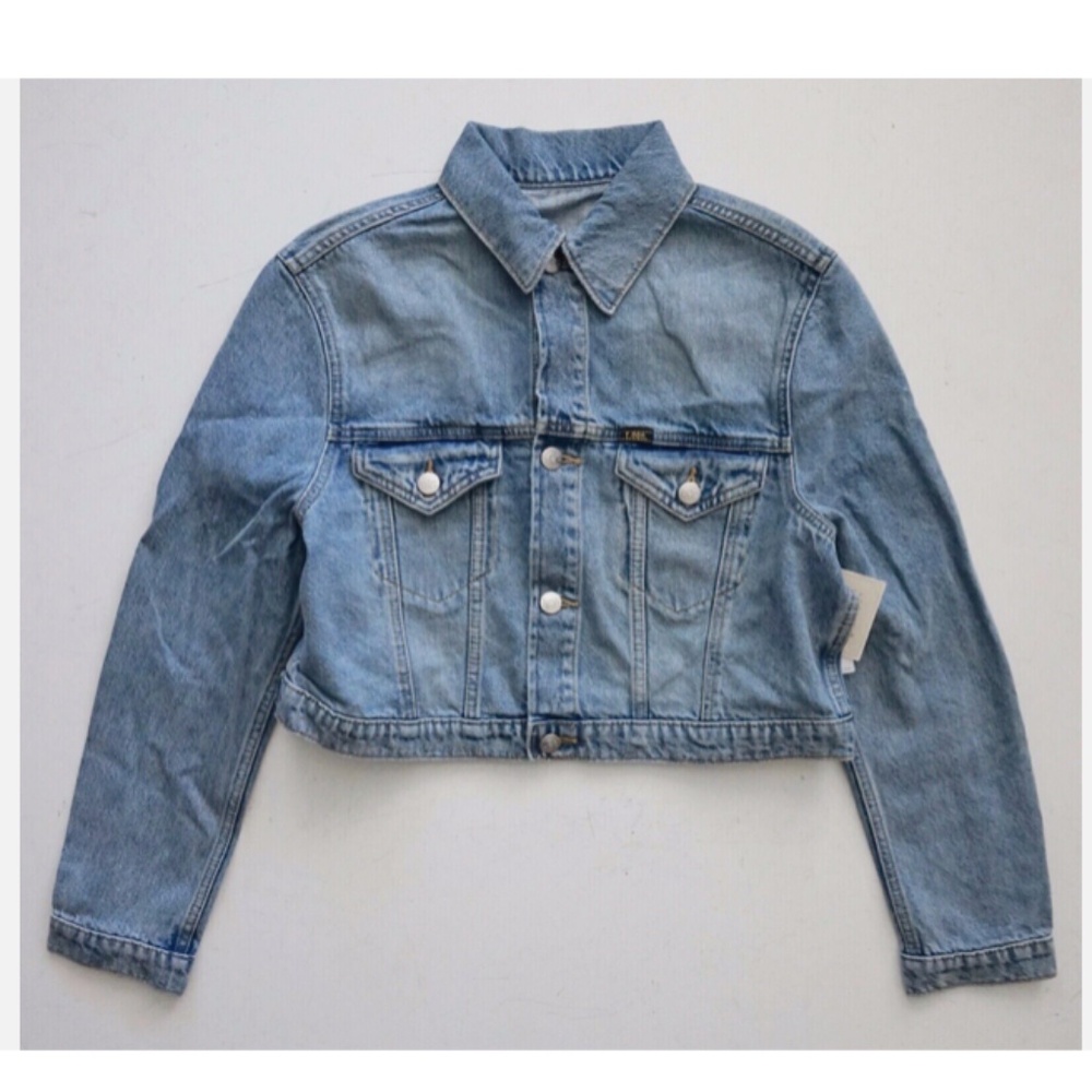 Lee Vintage Modern Nwt 3535849 Prairie Blue Cropped Trucker Jacket L